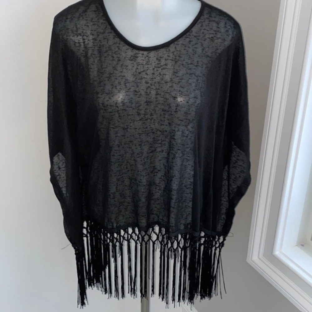 Fringe see through‎ top NWT